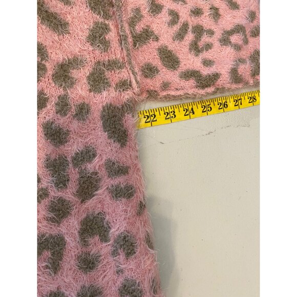 NWT 143 Story by Line up Pink & Cream Leopard Print Open-Front Cardigan Small - Picture 8 of 10